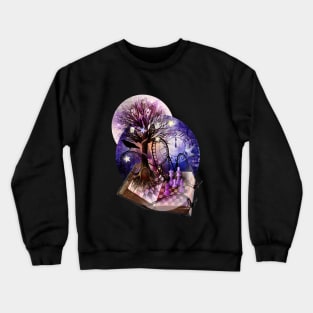 Fantasy romantic magical tree art Crewneck Sweatshirt